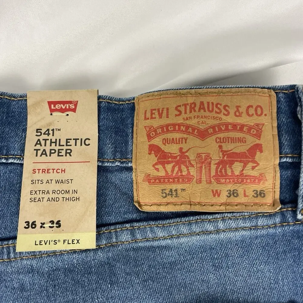 Levi's 541 Athletic Taper Stretch Flex Jeans Mens' Size 36x36